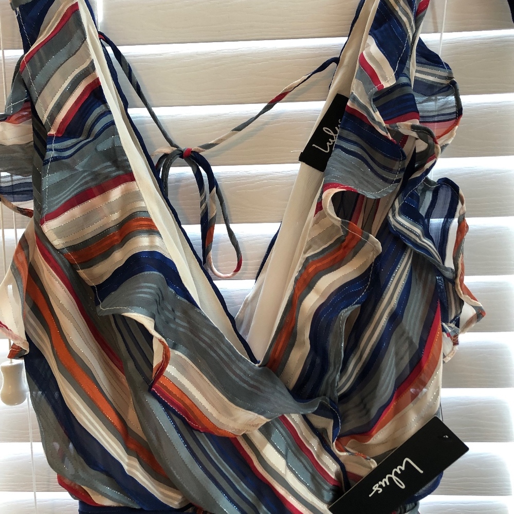 Multi Stripe Jumpsuit - Picture 2 of 4